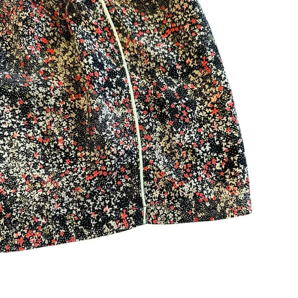 La Petite Francaise Floral Print Mini Dress Gold Trim Size 36 Small Women's - Picture 5 of 12
